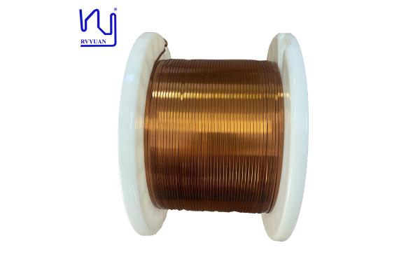 Solderable Self Adhesive 0.5mmx2.0mm Enameled Flat Copper Wire