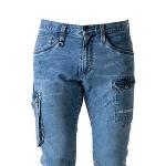Spring Summer Cool Fabric Ice Touch Denim Cargo Pants Material 280gsm 60 inch Width for sale