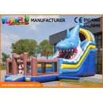 Giant Animal Shark Inflatable Dry Slide For Entertainment / Blow Up Bouncer for sale