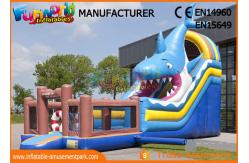 China Giant Animal Shark Inflatable Dry Slide For Entertainment / Blow Up Bouncer supplier