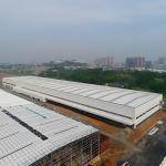 Customized Steel Structure Workshop Building , Prefabricated Light Metal Frame Construction for sale