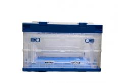 China Recyclable Plastic Stacking Crates Clear Plastic Storage Box With Handle supplier