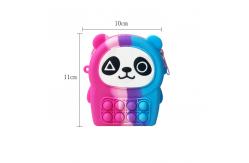 China Panda Shaped Silicone Rainbow Pop It Zipper Bag MHC New Toy supplier