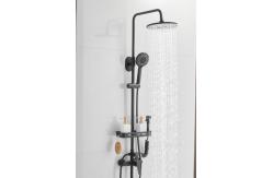 China OEM Punch Free Black 0.8MPA Rain Shower Faucets supplier