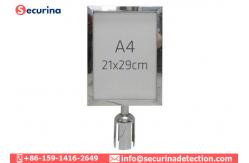 China Horizontal Vertical Sign Holder Frame For Queue Barrier Stanchion Pole Racks supplier