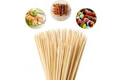China Natural Roasting Bamboo 4mm Flat BBQ Skewers supplier