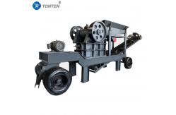 China Mobile PE250x400 Jaw Crusher Mining Stone Jaw Crusher With Conveyor supplier