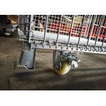 Folding Standard Size Galvanized Wire Mesh Cages Anti Oxidizing With Wheels