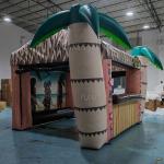 Commercial Tropical Exhibition Inflatable Tiki Bar PVC Bar Counter Inflatable Serving Pub Tent for sale