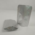 Custom Clear Silver Aluminum Foil Pouch Heat Seal Aluminum Foil Silver Mylar Food Storage  Packaging Bag with Tear Notch for sale
