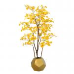 ODM Golden Color Artificial Ginkgo Tree For Exhibition Yellow Leaf for sale