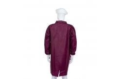 China 5pcs/Bag Dustproof Disposable Lab Coats With Shirt / Korean / Knitted Collar Style supplier