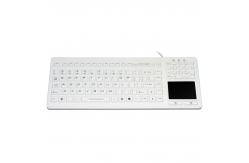 China Anti Virus Medical Keyboard With Integrated Touchpad Completely Sealed IP68 Cleanable supplier