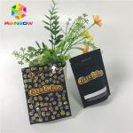 Plastic Mylar  Custom Stand Up Pouches 150mg Black Matte for sale