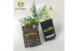 China Plastic Mylar  Custom Stand Up Pouches 150mg Black Matte supplier