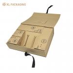 Ribbon Closure Collapsible Foldable Paper Boxes For Cosmetic Facial Cleanser Makeup Tools for sale