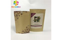 China Resealable Customized Paper Bags Self Stand Up Snack Natural Kraft Paper Pouch supplier