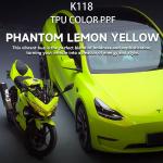K118 Phantom Lemon Yellow TPU Color Car Paint Protection Film Best Vinyl Wrap Brand for sale