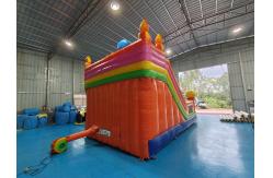 China Tarpaulin Inflatable Water Slides Cartoon Themed Kids Water Jumping Castle supplier