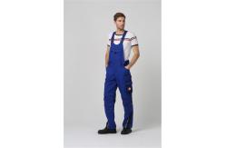 China Royal Blue 250gsm Mens Work Uniforms , 6535 Work Bib Pants supplier