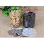 Food Packaging Airtight PET Plastic Canister With Clear PE Plastic Cover
