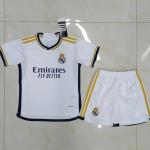 White Children Soccer Jerseys Polyester Kids Football Jerseys for sale