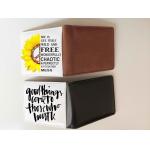 Leather Sublimation Blank Man Purse Wallet With Single Sids Printing With ID Card Pocket for sale