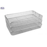 Anti Corrosion Rectangular Wire Mesh Basket Stainless Steel Medical Containers for sale