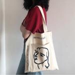 Reusable Grocery Tote Large Capacity 50cm Canvas Bag for sale