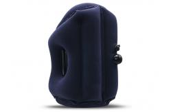 China Black Inflatable Foot Rest Travel Pillow Moon Cushion Back Lumbar Support supplier