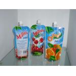Custom Sky Blue Plastic Spout Pouch Packaging Orange Juice Drink Packaging for sale