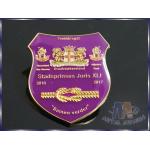 Customizable Business Lapel Pin Badges With Coverd Epoxy Shiny Silver Plating for sale