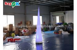 China Portable  Inflatable Lighting Decoration Column Lighting Cone White Fabric supplier
