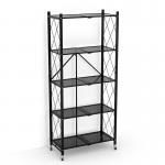 Closet Storage Metal Foldable 5 Layers Heavy Duty Shelving Rack for sale