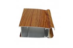 China Elm Wood Grain Transfer Printing T8 Aluminium Door Profiles supplier