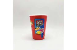 China Disposable Custom Logo Printed PE / PLA Coated Coffee Juice Paper Cup With Lid supplier