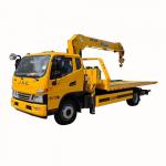 4 * 2 JAC  6 Tons   Wrecker With  5 Tons  Crane   Tow Truck   With 5 Tons 4 Section Arm Crane for sale