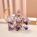 Brown Flowing Sand​ Resin Polyhedral Dice Chipping Resistant for sale