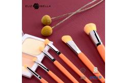 China Customizable Portable Makeup Brush Set With Synthetic Hair Shiny Silver Aluminium Ferrule supplier