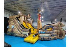 China Customized PVC Inflatable The Pirate Ship Inflatable Obstacle Course Playground supplier