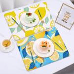 Custom Rectangular Pu Leather Sublimation Blank Placemat