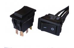 China Mini Rectangle 4 Pin  On Off Rocker Switch Panel 24A 12A UL Approved supplier