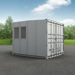 Galvanized Steel Modular Converted Shipping Containers Homes Customizable