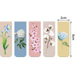 10pcs Matte Floral Magnetic Bookmark Clips For Students Books Reading