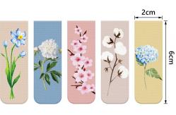 China 10pcs Matte Floral Magnetic Bookmark Clips For Students Books Reading supplier