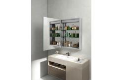China Anti Rust Clear Led Bathroom Cabinet With Mirror Customizable Adjustable Lighting supplier