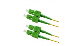China G652D Singlemode Riser Rated Duplex SCAPC-SCAPC Fiber Optic Patch Cables supplier