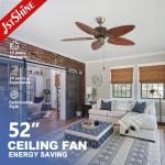 1stshine Ceiling Fan Household with Solid Wood Blades and 3 Speed Pull Chain Control for sale