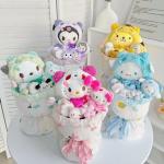 Hand-held flower bouquet cartoon plush doll bouquet birthday gift for girlfriend Chinese Valentine's Day birthday gift for sale