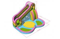 China Quadruple Stitching Family Inflatable Bouncer With Pool supplier